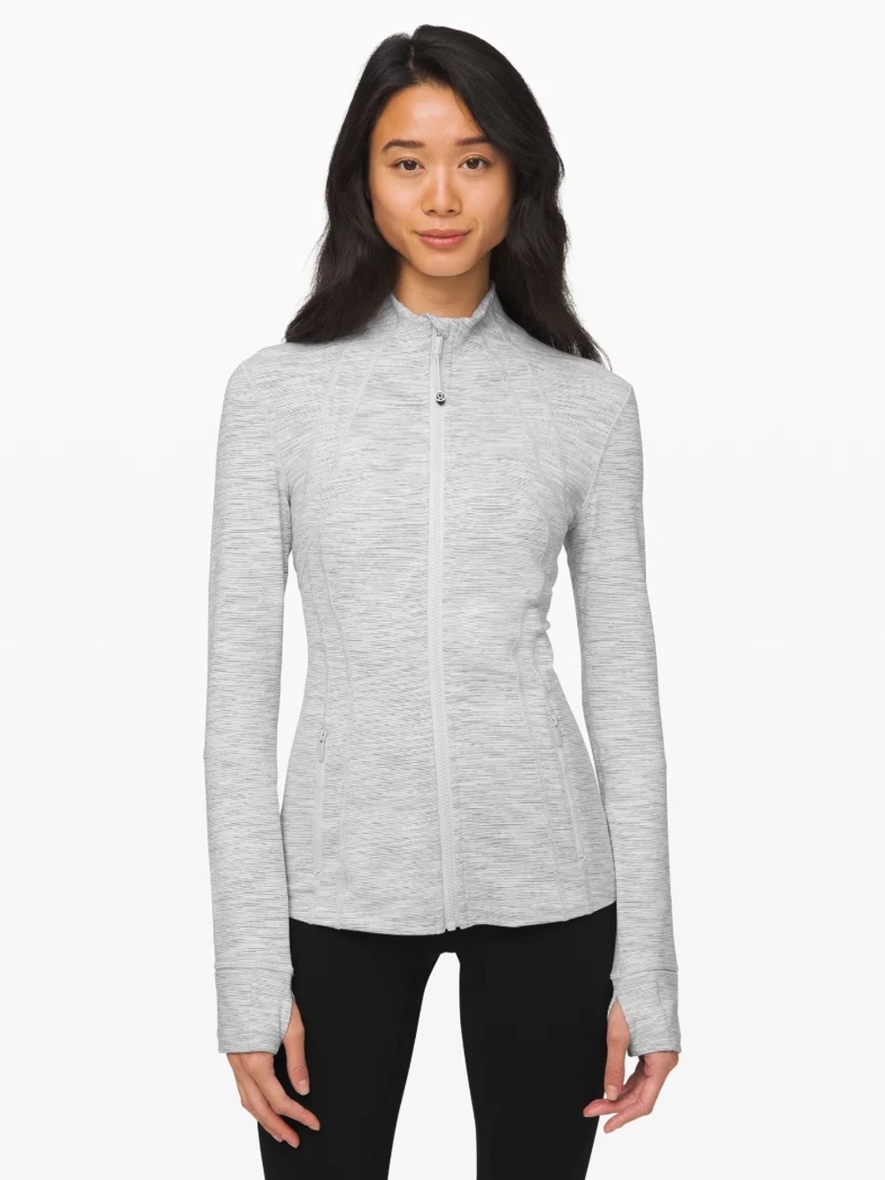 Lululemon Define Jacket Asia Gray White Spacedye Size 2 Like new!!